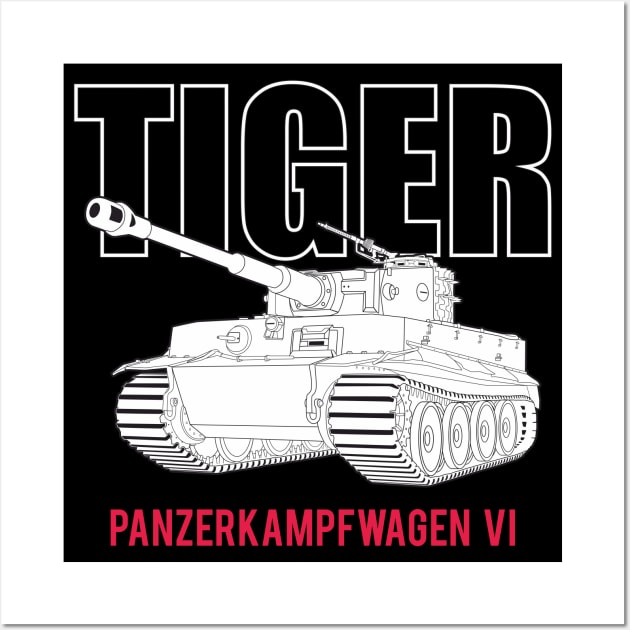 Best for the tank lover! Famous German tank Pz-VI Tiger Wall Art by FAawRay